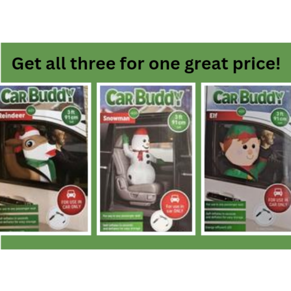 Gemmy Airblown Inflatable Car Buddy 3Ft LED Christmas Car Use 🚘🎄